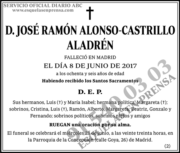 José Ramón Alonso-Castrillo Aladrén